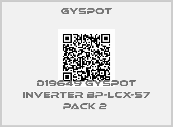 Gyspot-D19649 GYSPOT INVERTER BP-LCX-S7 PACK 2 