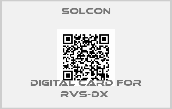 SOLCON-DIGITAL CARD FOR RVS-DX 