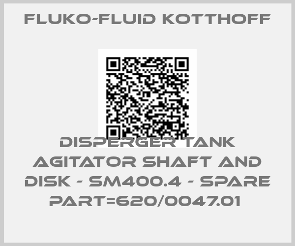 FLUKO-Fluid Kotthoff-DISPERGER TANK AGITATOR SHAFT AND DISK - SM400.4 - SPARE PART=620/0047.01 