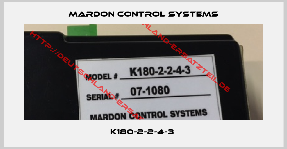 Mardon Control Systems-K180-2-2-4-3 