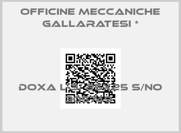 Officine Meccaniche Gallaratesi *-DOXA L-3/ 25X25 S/NO 305749 