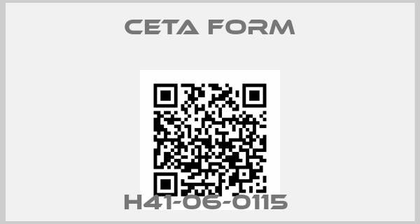 CETA FORM-H41-06-0115 
