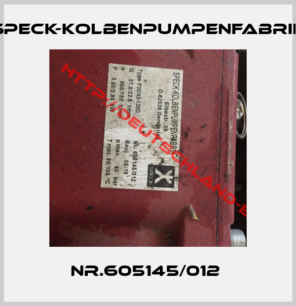 SPECK-KOLBENPUMPENFABRIK-Nr.605145/012 