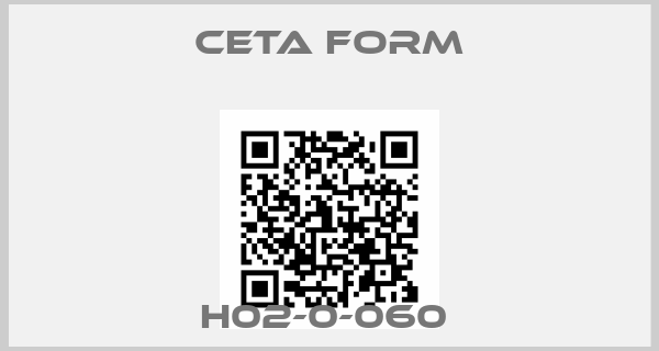 CETA FORM-H02-0-060 