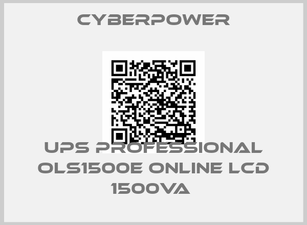 CyberPower-UPS Professional OLS1500E Online LCD 1500VA 