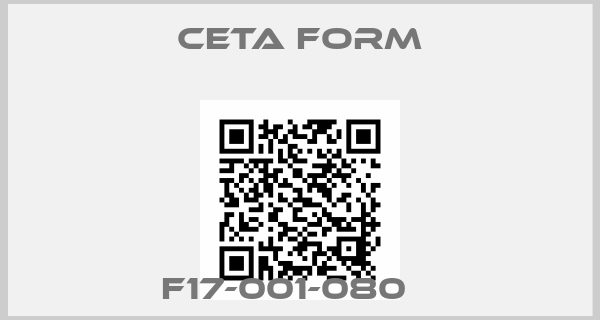 CETA FORM-F17-001-080   