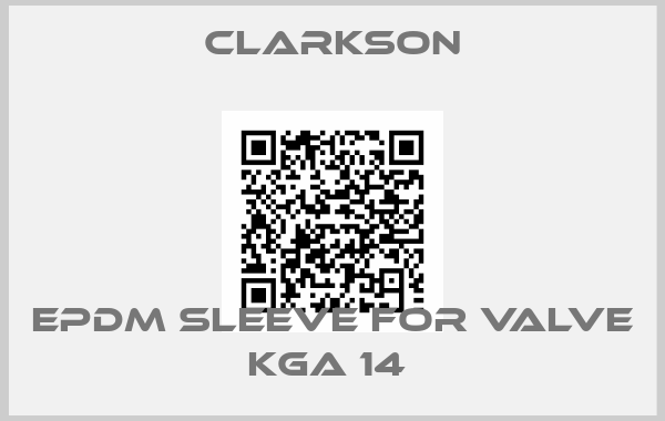 Clarkson-EPDM SLEEVE FOR VALVE KGA 14 