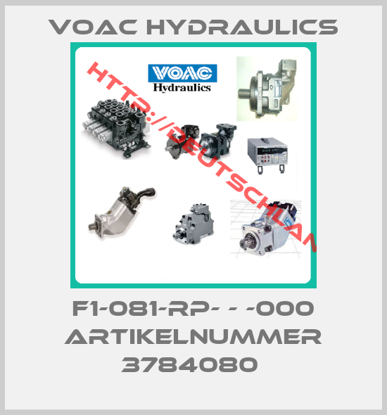 Voac Hydraulics-F1-081-RP- - -000 ARTIKELNUMMER 3784080 