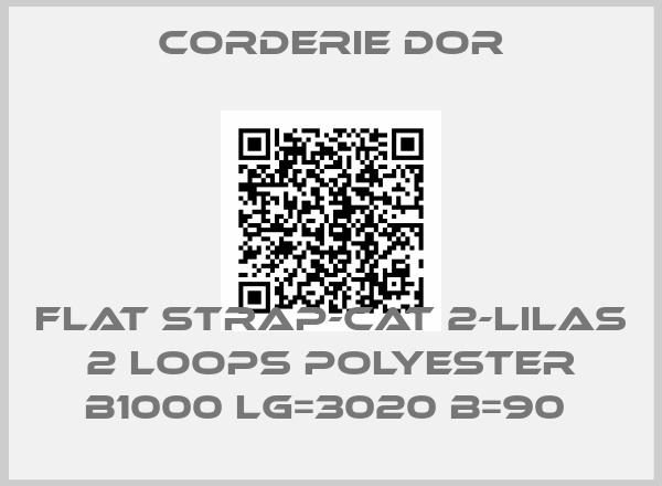 Corderie Dor-FLAT STRAP-CAT 2-LILAS 2 LOOPS POLYESTER B1000 LG=3020 B=90 