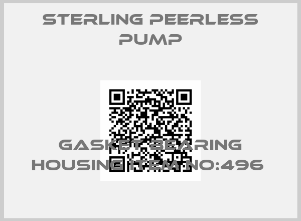 Sterling Peerless Pump-GASKET BEARING HOUSING ITEM NO:496 