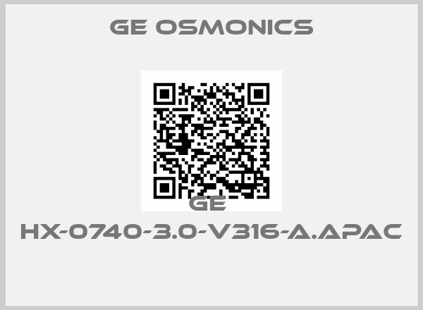 Ge Osmonics-GE  HX-0740-3.0-V316-A.APAC 
