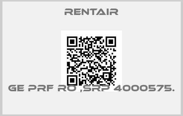 Rentair-GE PRF RO ,SRP 4000575. 