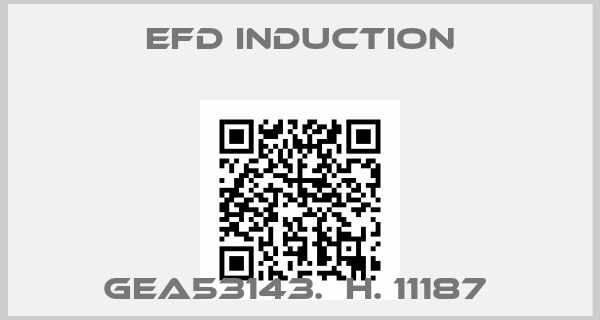 EFD Induction-GEA53143.  H. 11187 