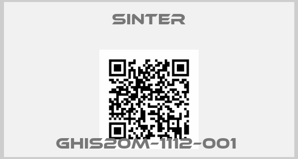 Sinter-GHIS20M–1112–001 