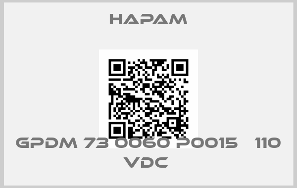 Hapam-GPDM 73 0060 P0015   110 VDC 