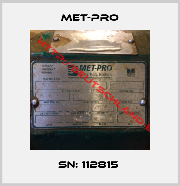 Met-Pro-SN: 112815 