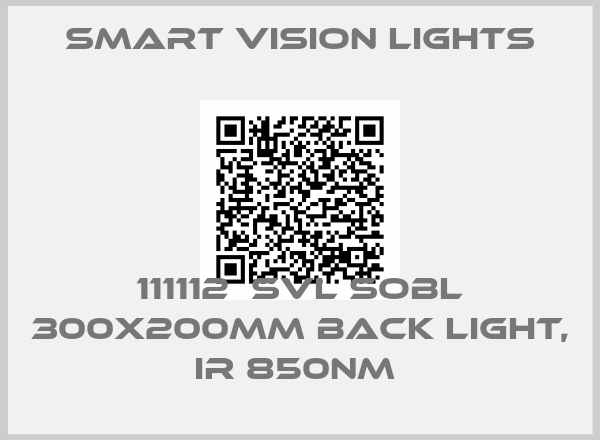 Smart Vision Lights-111112  SVL SOBL 300X200MM BACK LIGHT, IR 850NM 
