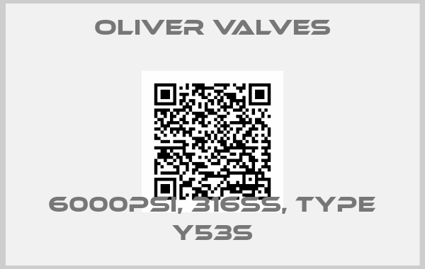 Oliver Valves-6000PSI, 316SS, Type Y53S