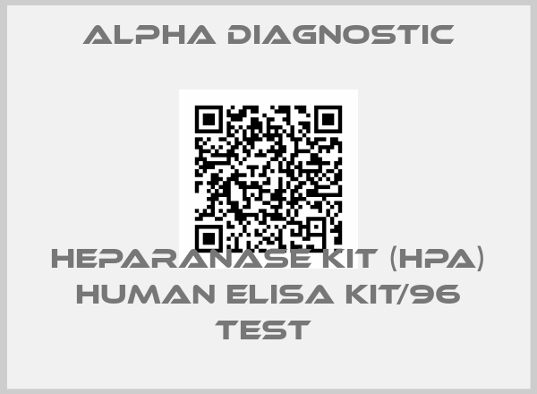 Alpha Diagnostic-HEPARANASE KIT (HPA) HUMAN ELISA KIT/96 TEST 