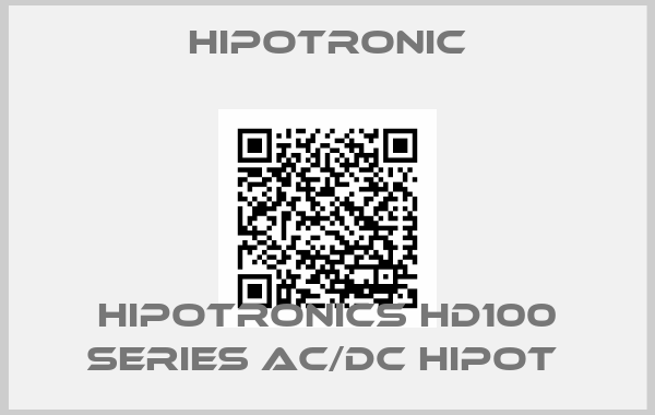 Hipotronic-HIPOTRONICS HD100 SERIES AC/DC HIPOT 