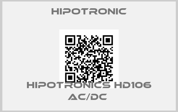 Hipotronic-HIPOTRONICS HD106 AC/DC 