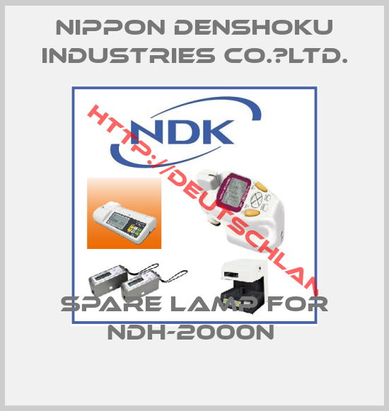NIPPON DENSHOKU INDUSTRIES CO.、LTD.-Spare lamp for NDH-2000N 