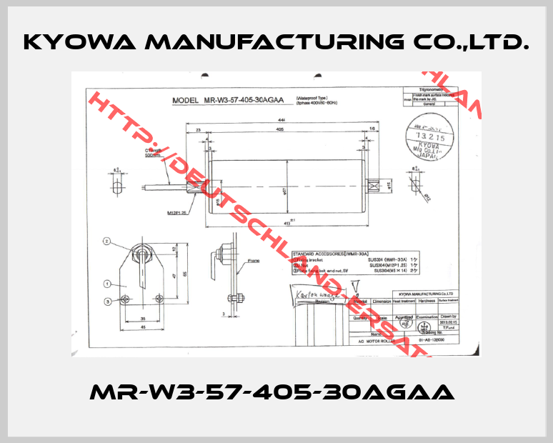 KYOWA MANUFACTURING CO.,LTD.-MR-W3-57-405-30AGAA 