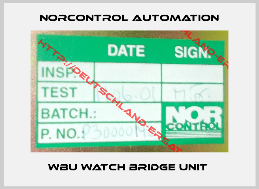 NORCONTROL AUTOMATION-WBU Watch Bridge Unit 