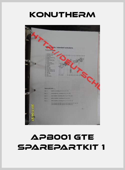 Konutherm-APB001 GTE Sparepartkit 1 