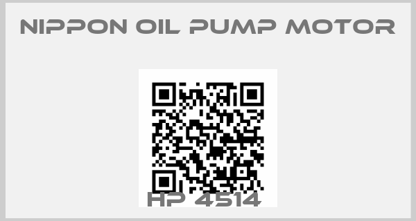 NIPPON OIL PUMP MOTOR-HP 4514 