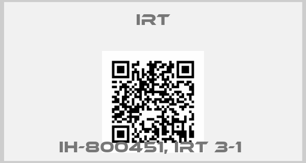 IRT-IH-800451, IRT 3-1 