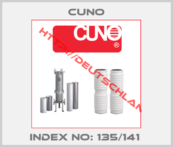 Cuno-INDEX NO: 135/141 