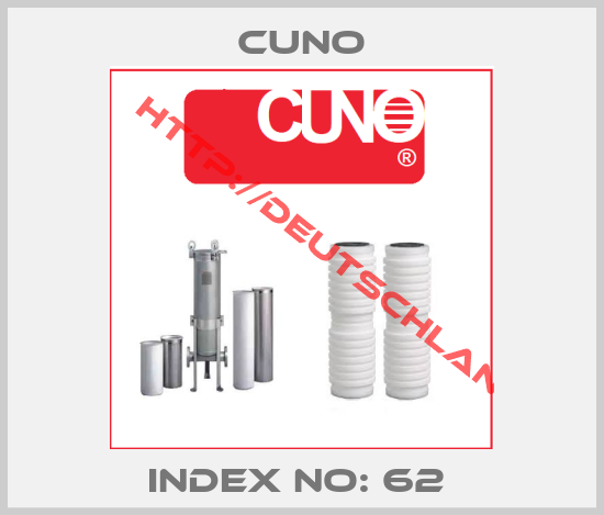 Cuno-INDEX NO: 62 