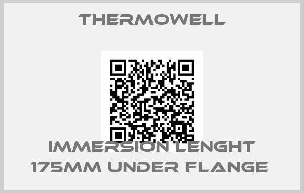 Thermowell-IMMERSION LENGHT 175MM UNDER FLANGE 