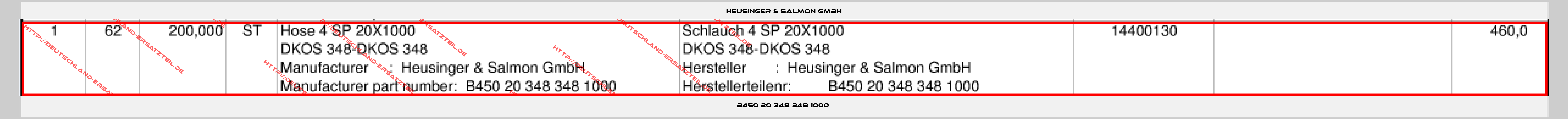 Heusinger & Salmon GmbH-B450 20 348 348 1000 