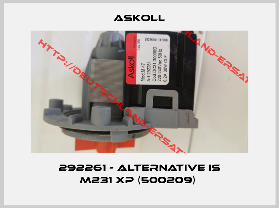 Askoll-292261 - alternative is M231 XP (500209) 