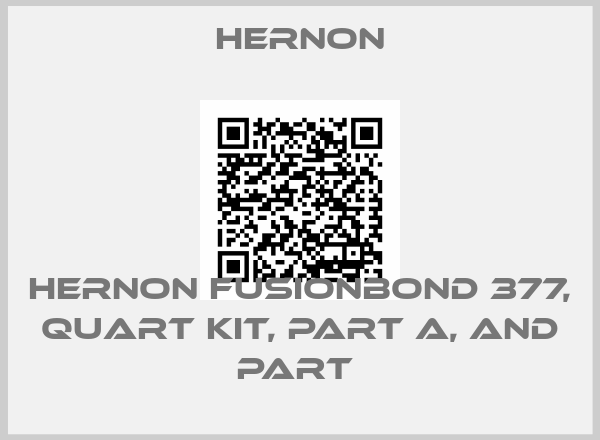 Hernon-Hernon Fusionbond 377, Quart Kit, Part A, and Part 