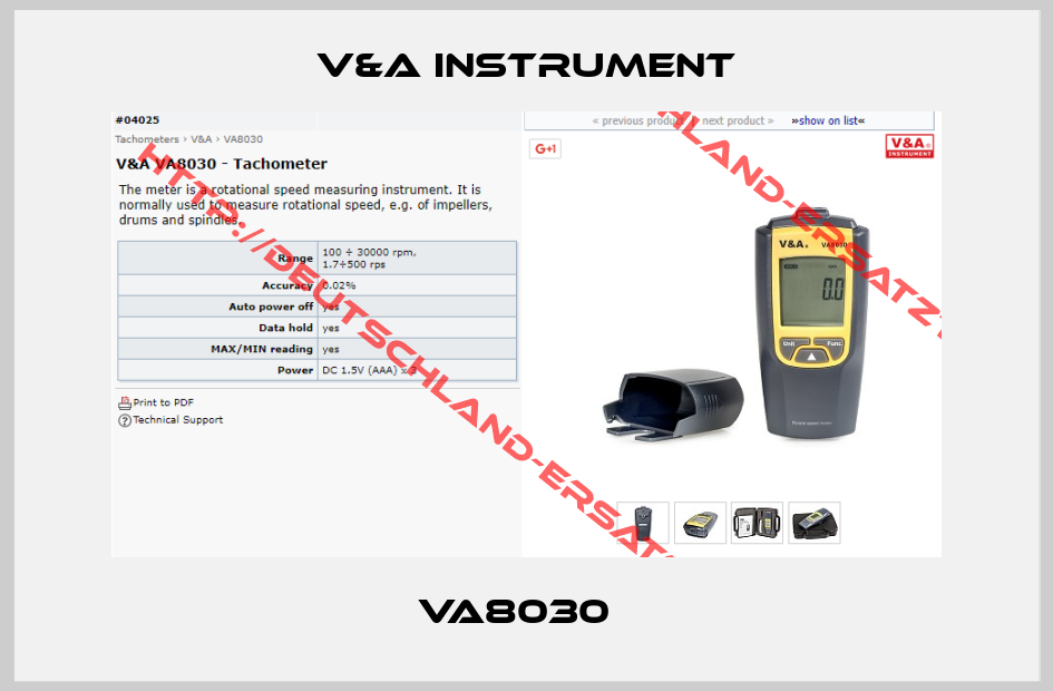 V&A Instrument-VA8030  