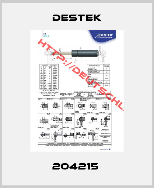 DESTEK-204215 