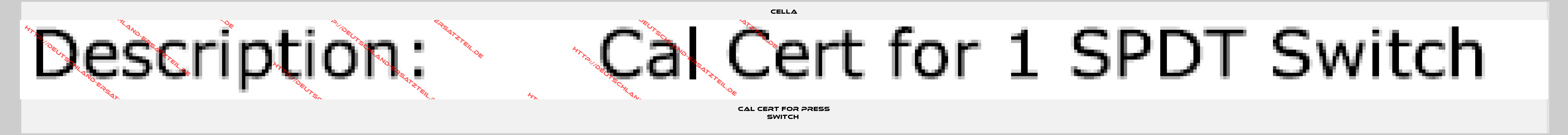 Cella-Cal Cert for Press Switch 