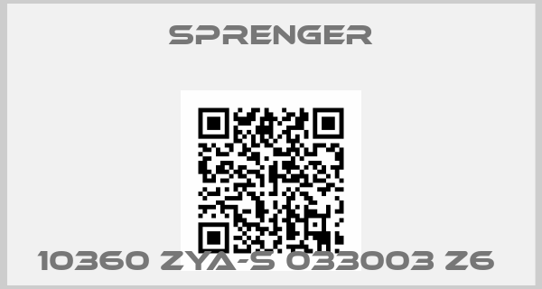 Sprenger-10360 ZYA-S 033003 Z6 
