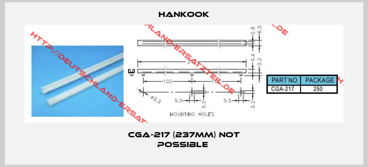 Hankook-CGA-217 (237mm) not possible 