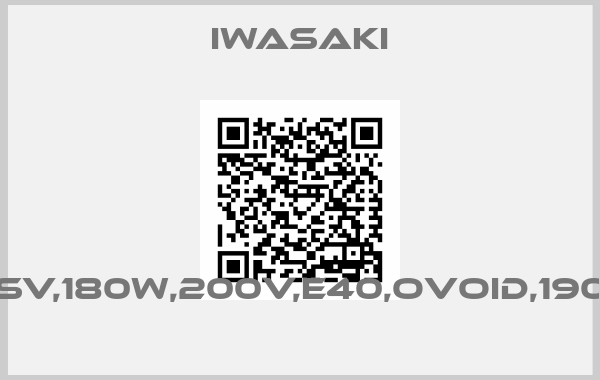 Iwasaki-HPSV,180W,200V,E40,OVOID,19000 