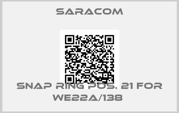 Saracom-Snap ring pos. 21 for WE22A/138 