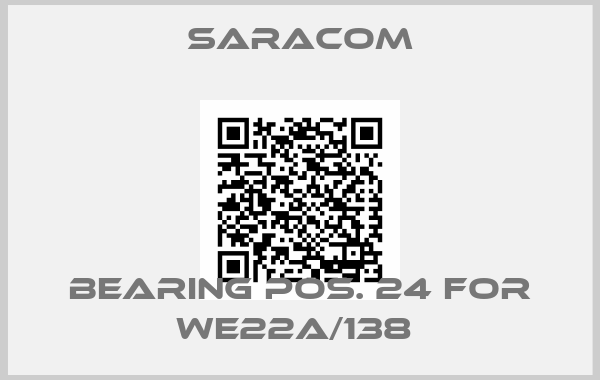 Saracom-Bearing pos. 24 for WE22A/138 