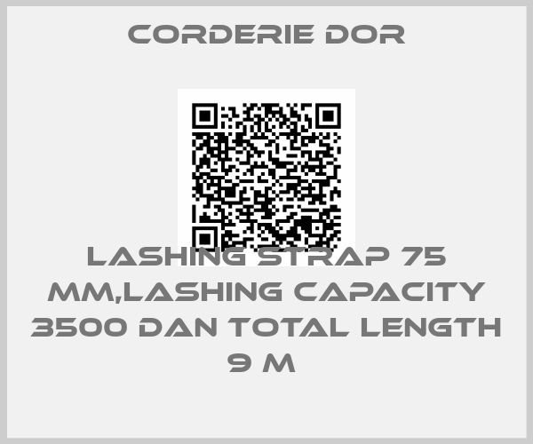 Corderie Dor-LASHING STRAP 75 MM,LASHING CAPACITY 3500 DAN TOTAL LENGTH 9 M 