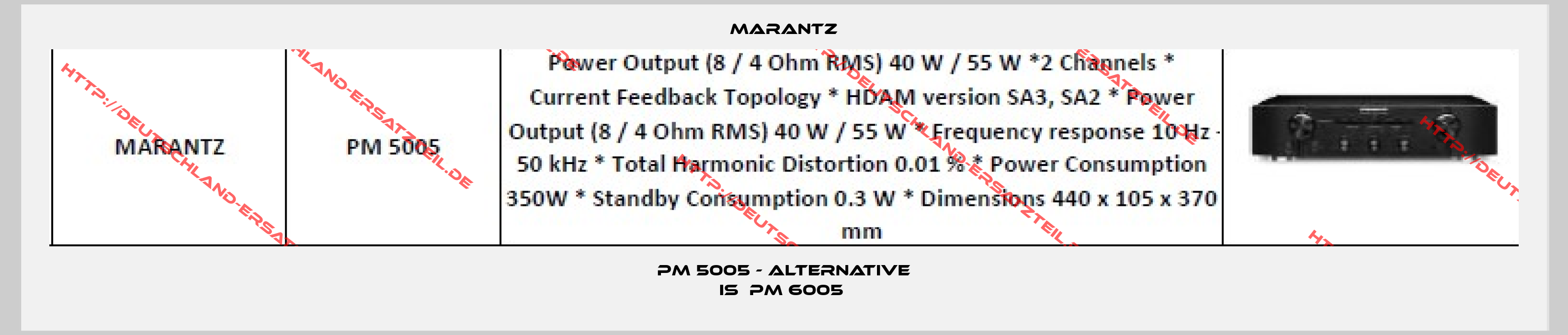 MARANTZ-PM 5005 - alternative is  PM 6005 