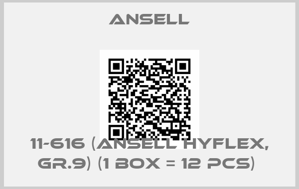 Ansell-11-616 (Ansell HyFlex, Gr.9) (1 box = 12 pcs) 