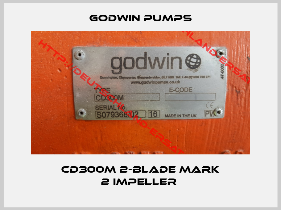Godwin Pumps-CD300M 2-Blade Mark 2 Impeller 