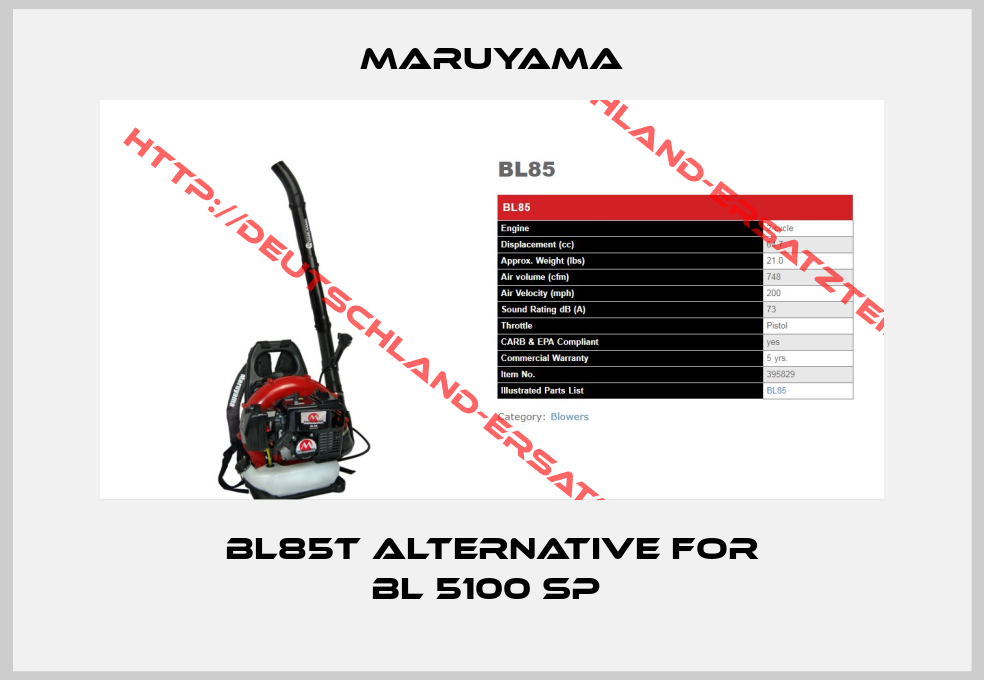 MARUYAMA-BL85T alternative for BL 5100 SP 